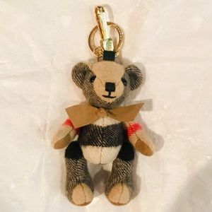 Authentic Burberry Thomas Bear Charm with Bow Tie